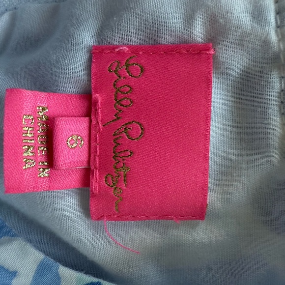 Lilly Pulitzer Blue and White Kids Dress - Picture 2 of 2